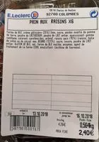 Mängden socker i Pain aux raisins x6