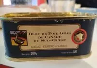 Mängden socker i Bloc de foie gras de canard du sud-ouest