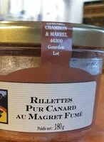 Mängden socker i Rillettes  pur canard au magret fumé