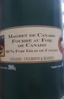 Mängden socker i Magret de canard fourré au foie de canard