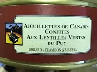 Mängden socker i Aiguillettes de canard confites aux lentilles vertes du puy