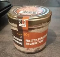 Mängden socker i Rillettes pur canard au magret fumé
