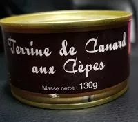 Mängden socker i Terrine de canard aux cèpes