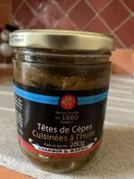 Mängden socker i Têtes de cèpes cuisinés à l’huile