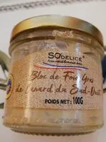 Mängden socker i Bloc de foie gras