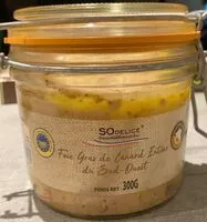 Mängden socker i Foie Gras de canard entier du sud ouest