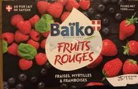 Mängden socker i Yaourt sur lit  de fruits rouges