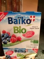 Mängden socker i Yaourt bio framboise / myrtille BAIKO