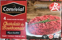 Mängden socker i 4 steaks hachés pur boeuf Charolais Façon bouchère