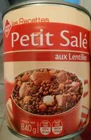 Mängden socker i Les recettes petit salé aux lentilles