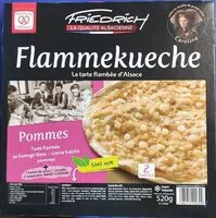 Mängden socker i Flammekueche aux Pommes. Tarte flambée aux Pommes
