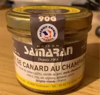 Mängden socker i Terrine de canard au champagne et miel