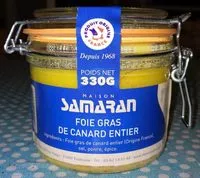 Mängden socker i Foie gras de canard entier