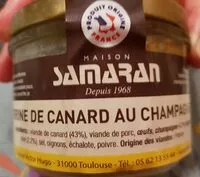 Mängden socker i Terrine de canard au champagne et miel