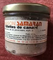 Mängden socker i Rillettes de canard