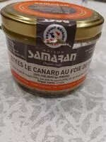 Mängden socker i Rillettes canard au foie gras de canard