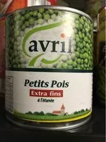Mängden socker i Avril Petits Pois Extra Fins