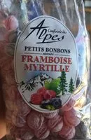 Mängden socker i Petits bonbons saveurs framboise myrtille