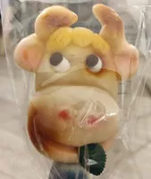 Mängden socker i sucette vache en pate d'amande