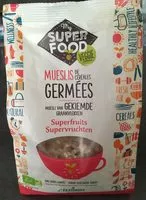 Mängden socker i Muesli céréales germées superfruits
