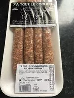 Mängden socker i Chipolatas aux herbes et muscadet