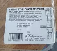 Mängden socker i Cassoulet au conflit de canard