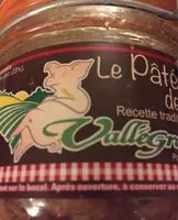 Mängden socker i Pate de foie du fermier VALLEGRAIN