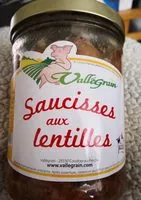 Mängden socker i Saucisses aux lentilles