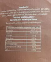 Mängden socker i Cassoulet campagnard 1 grosse part