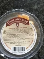 Mängden socker i Chèvre raisin blond (22% MG)