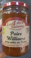 Mängden socker i Confiture poire williams de la vallé du Rhône