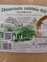 Mängden socker i Choucroute cuisiné bio