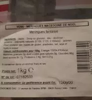 Mängden socker i Meringue fantaisie