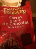 Mängden socker i Carrés fondans de Chocolat Noir et Lait