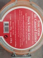 Mängden socker i Foie gras de canard entier