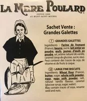 Mängden socker i Grandes galettes