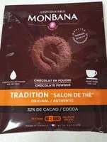 Mängden socker i Chocolat en poudre Monbana