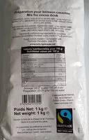 Mängden socker i préparation pour boisson cacaotée