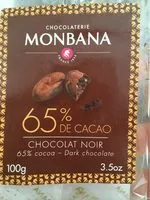 Mängden socker i Chocolat noir 65%