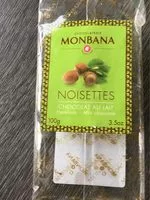 Mängden socker i Chocolat au lait aux noisettes