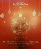 Mängden socker i Chocolats fins au praliné