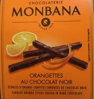 Mängden socker i Orangettes au chocolat noir