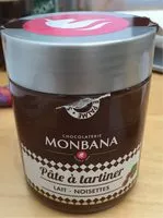 Mängden socker i Pâte à tartiner MONBANA
