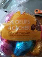 Mängden socker i Les oeufs à cacher (chocolat au lait)
