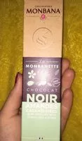 Mängden socker i La monbanettes chocolat noir amandes caramélisées