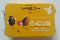 Mängden socker i Assortiment d'oeufs pralinés