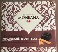 Mängden socker i Les Classiques Praliné Crêpe dentelle - Chocolat Noir