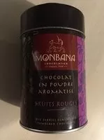 Mängden socker i Monbana chocolat en poudre aux fruits rouge