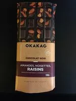 Mängden socker i Chocolat noir Amandes, Noisettes, Raisins