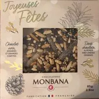 Mängden socker i Chocolat noir amandes et oranges confites